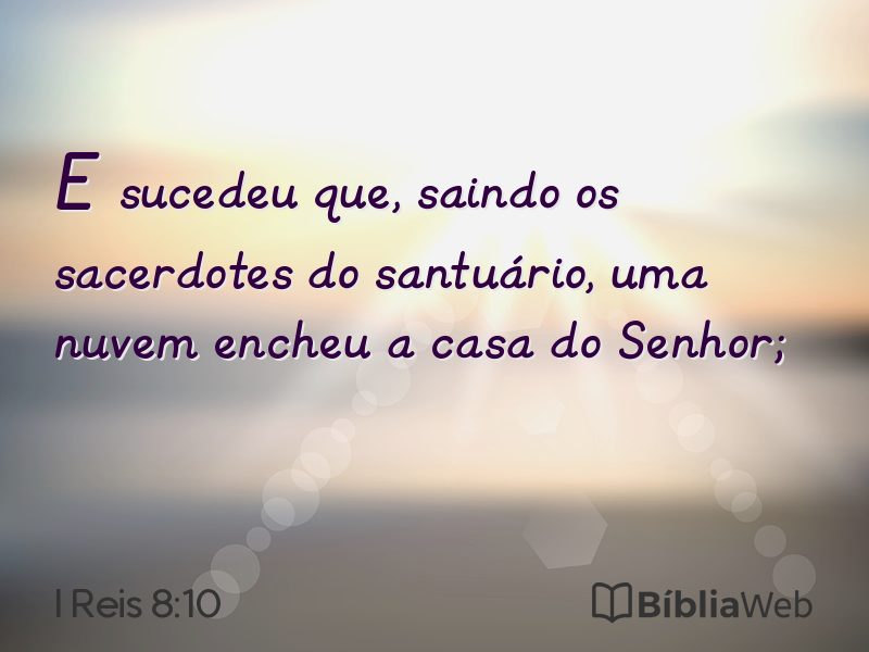 I Reis 8:10 em imagem para compartilhar