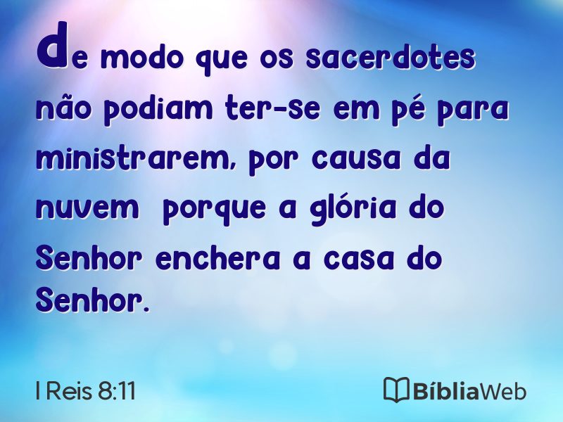 I Reis 8:11 em imagem para compartilhar