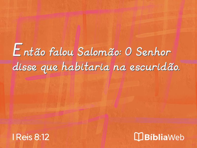I Reis 8:12 em imagem para compartilhar