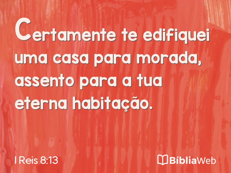I Reis 8:13 em imagem para compartilhar
