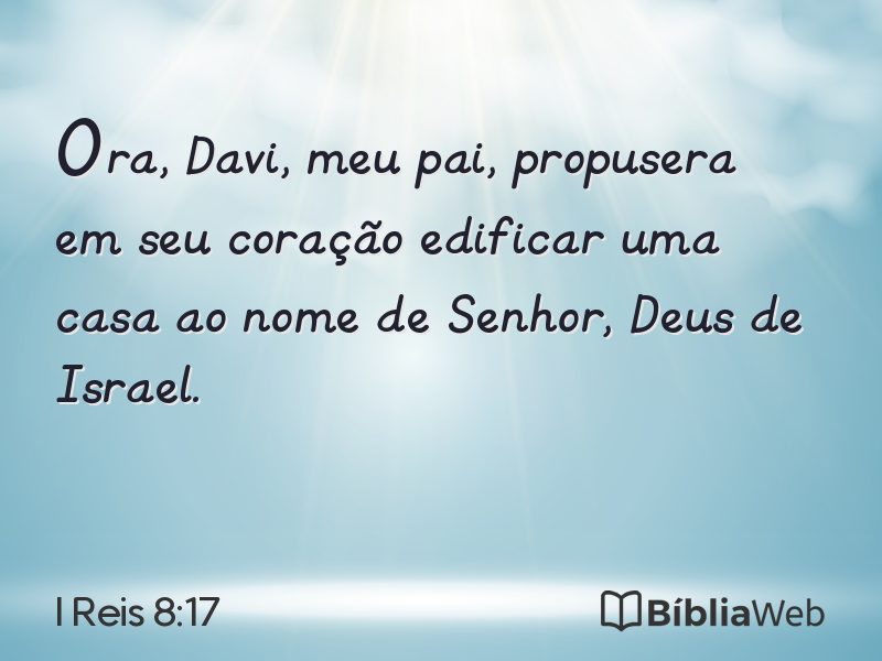 I Reis 8:17 em imagem para compartilhar