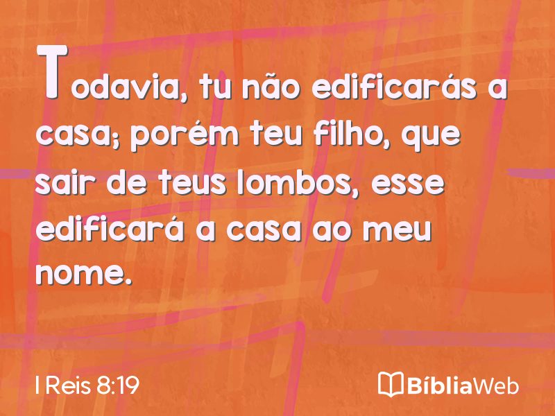 I Reis 8:19 em imagem para compartilhar