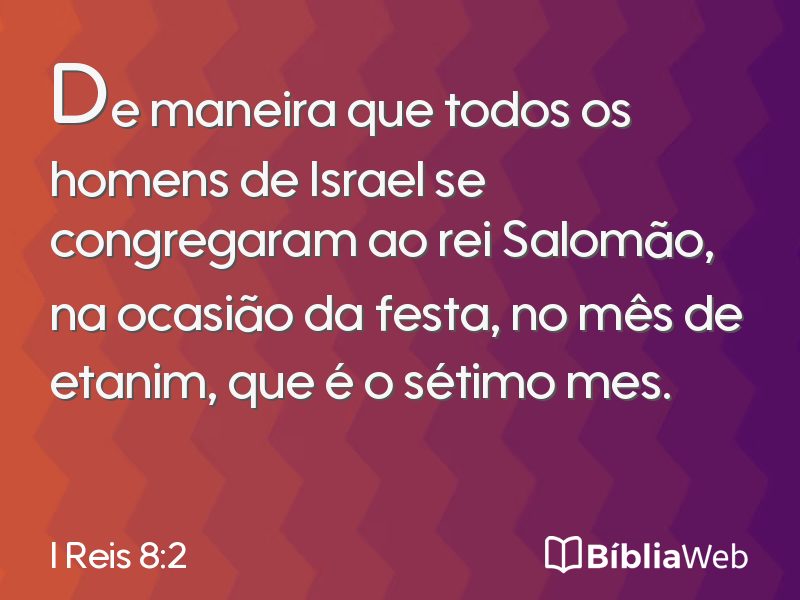 I Reis 8:2 em imagem para compartilhar