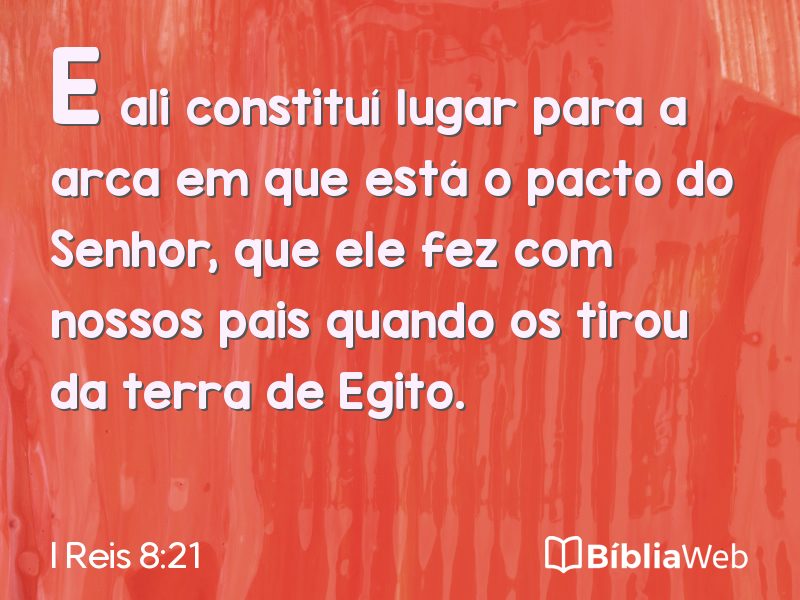 I Reis 8:21 em imagem para compartilhar