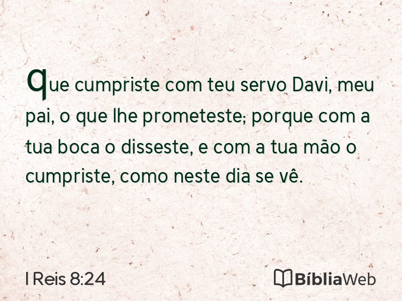 I Reis 8:24 em imagem para compartilhar