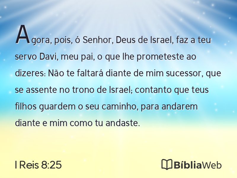 I Reis 8:25 em imagem para compartilhar