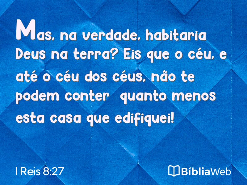 I Reis 8:27 em imagem para compartilhar