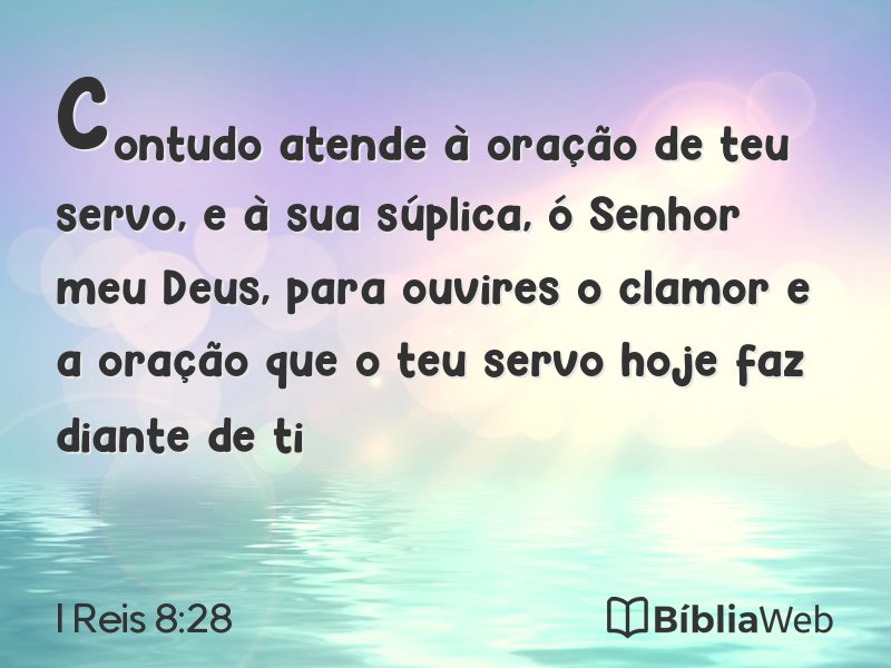 I Reis 8:28 em imagem para compartilhar