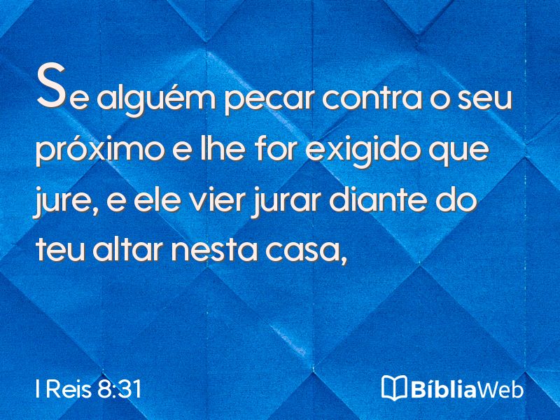 I Reis 8:31 em imagem para compartilhar