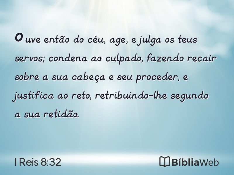 I Reis 8:32 em imagem para compartilhar