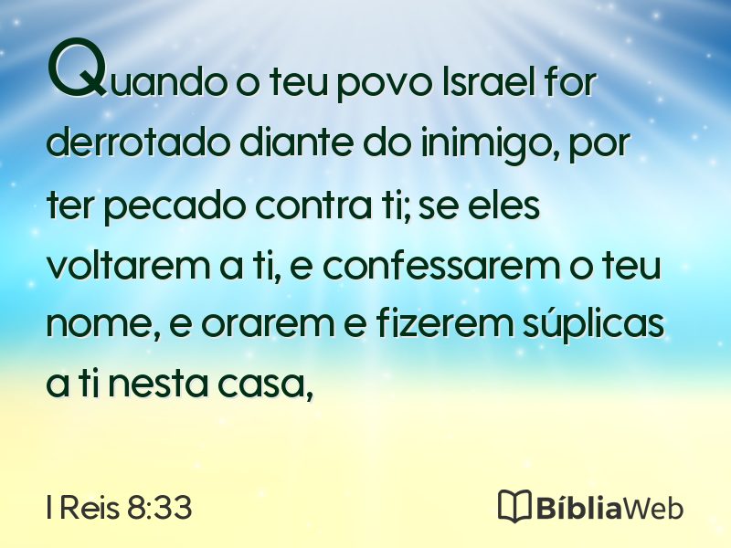 I Reis 8:33 em imagem para compartilhar