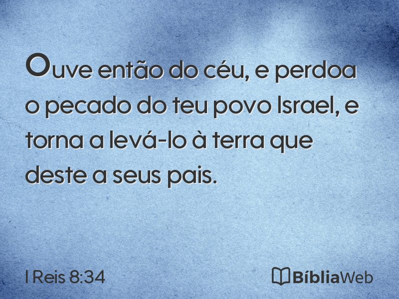 I Reis 8:34 em imagem para compartilhar