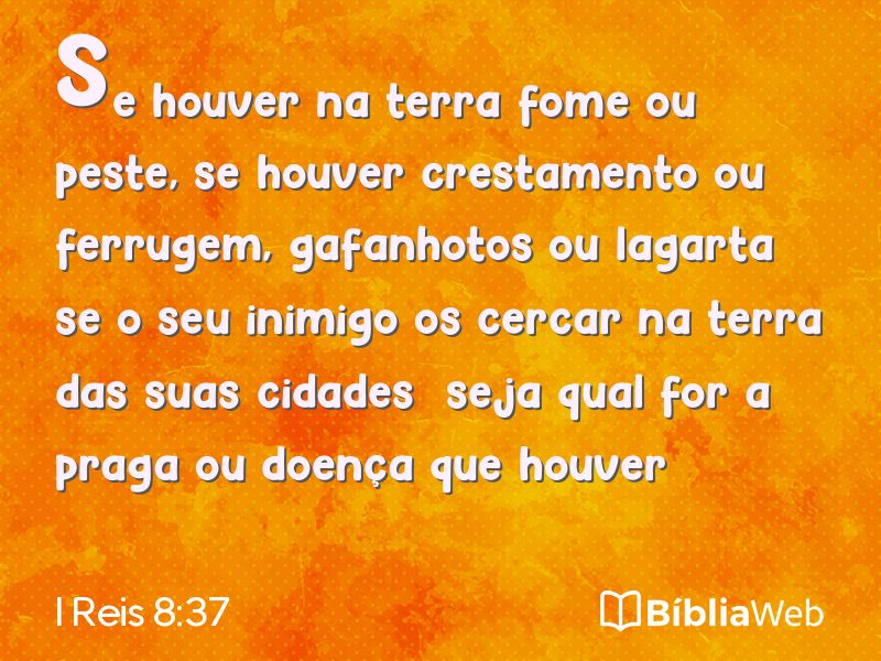 I Reis 8:37 em imagem para compartilhar