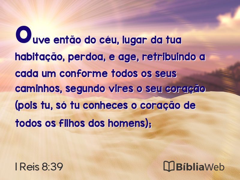I Reis 8:39 em imagem para compartilhar