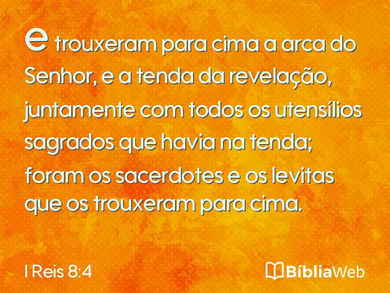 I Reis 8:4 em imagem para compartilhar