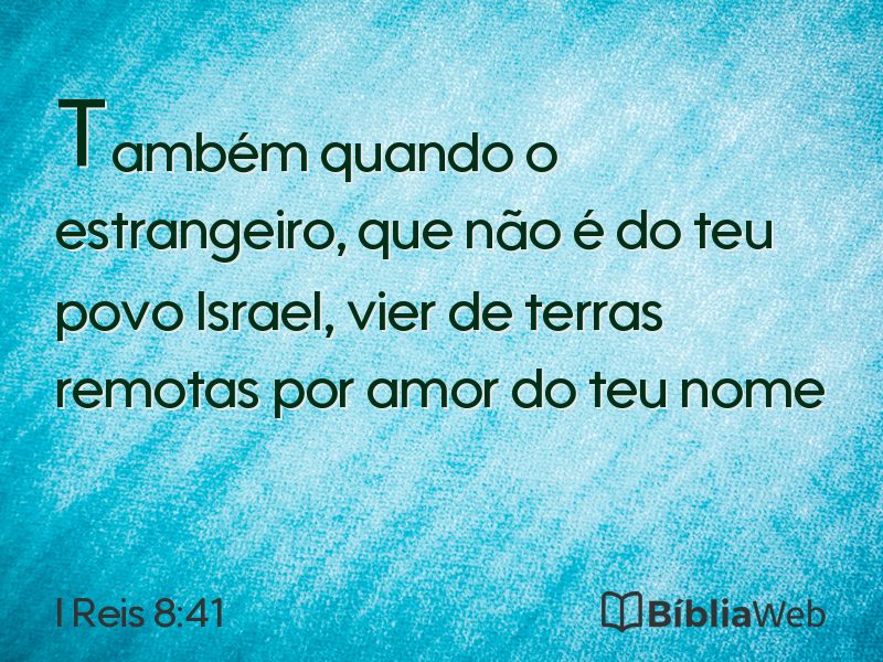 I Reis 8:41 em imagem para compartilhar