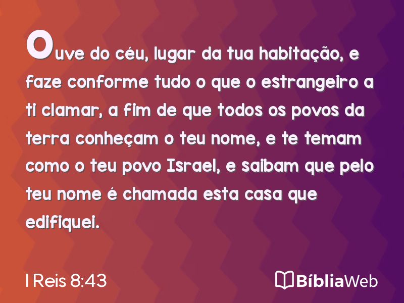I Reis 8:43 em imagem para compartilhar