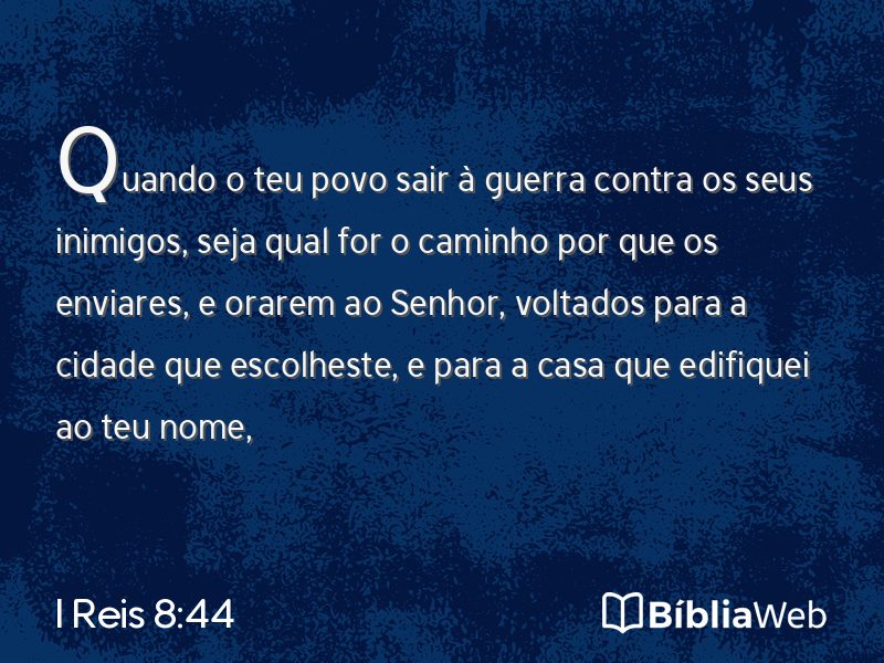 I Reis 8:44 em imagem para compartilhar