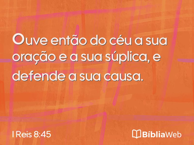 I Reis 8:45 em imagem para compartilhar
