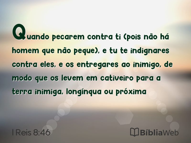 I Reis 8:46 em imagem para compartilhar