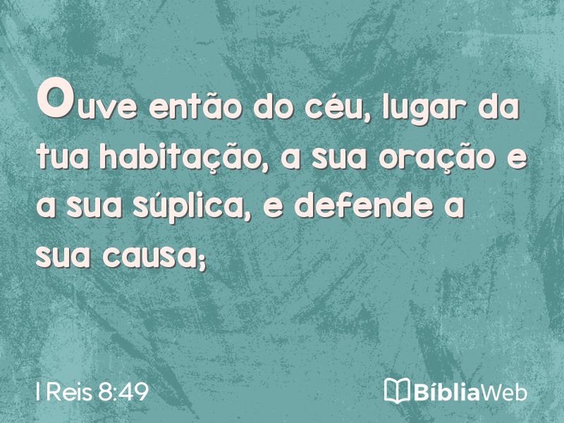 I Reis 8:49 em imagem para compartilhar