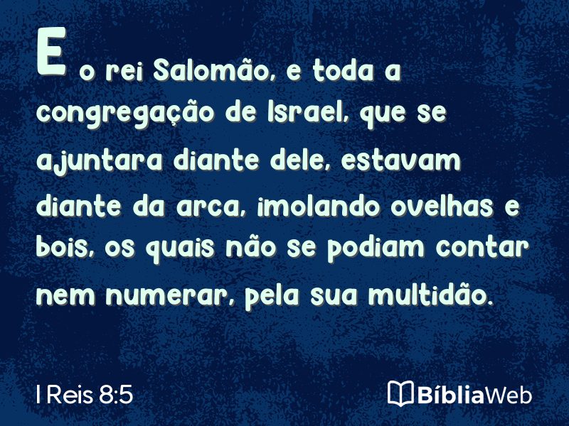 I Reis 8:5 em imagem para compartilhar