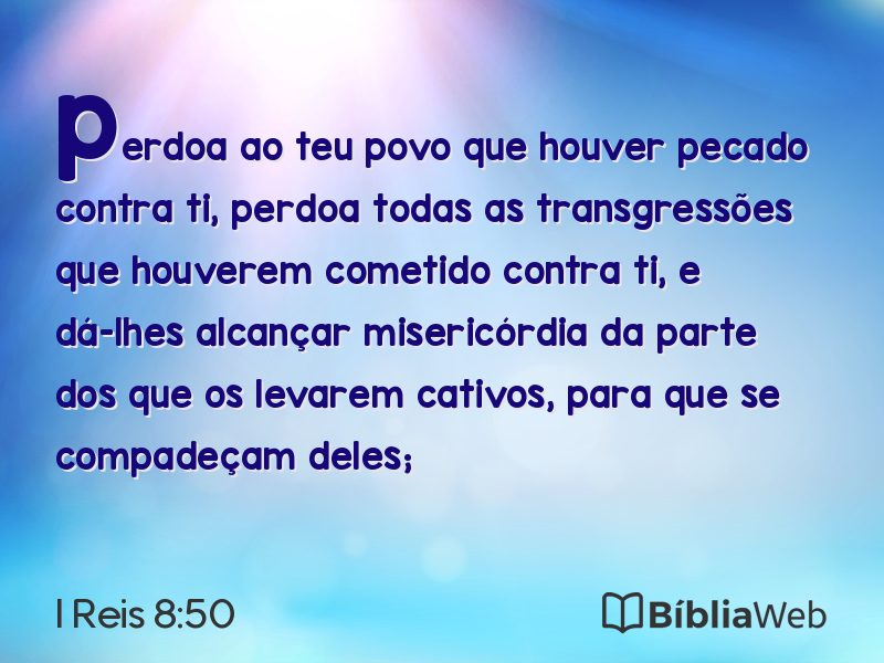 I Reis 8:50 em imagem para compartilhar