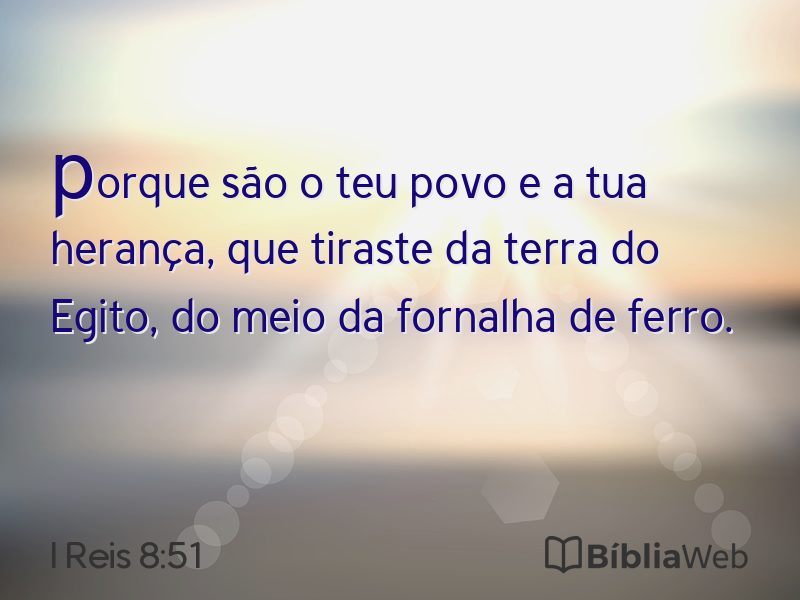 I Reis 8:51 em imagem para compartilhar