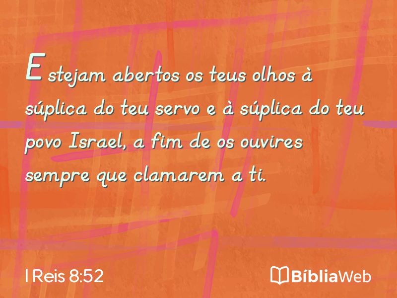 I Reis 8:52 em imagem para compartilhar