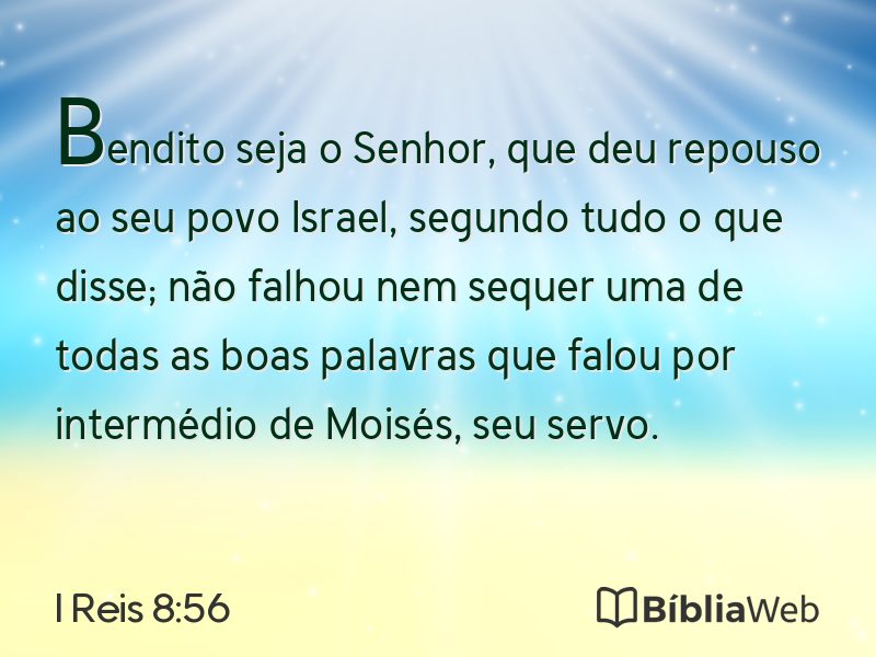 I Reis 8:56 em imagem para compartilhar
