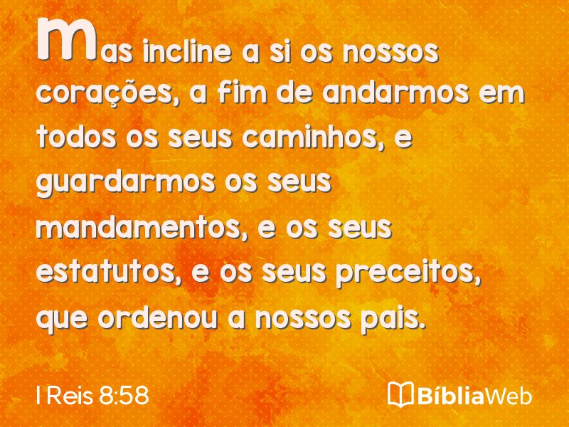I Reis 8:58 em imagem para compartilhar