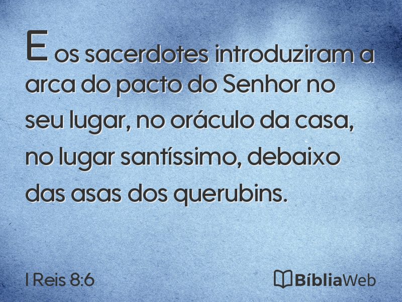 I Reis 8:6 em imagem para compartilhar