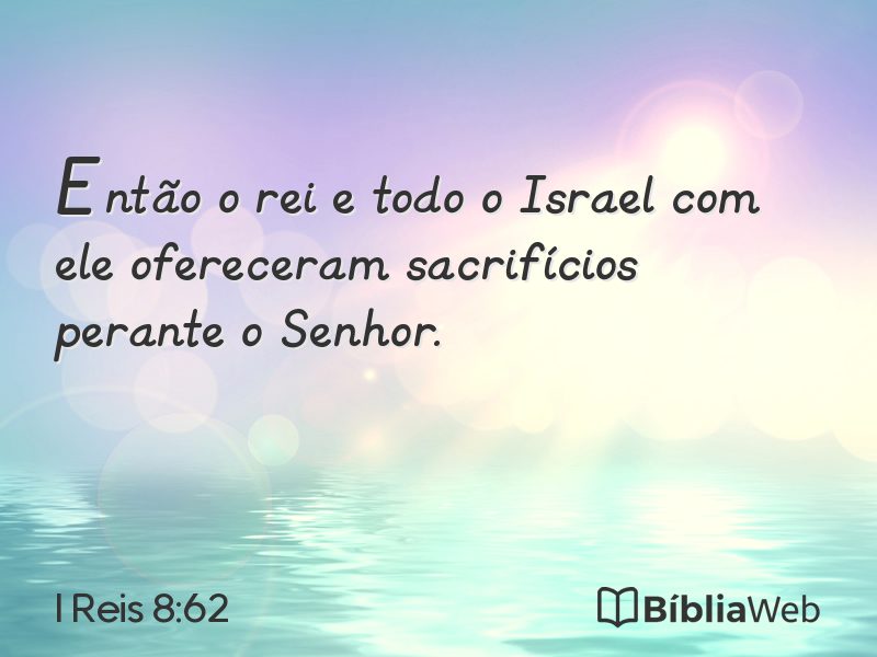 I Reis 8:62 em imagem para compartilhar