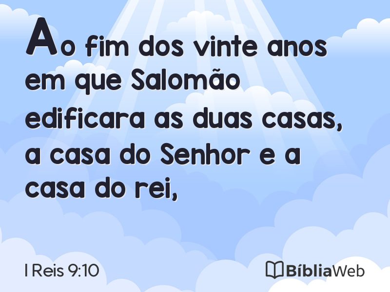 I Reis 9:10 em imagem para compartilhar