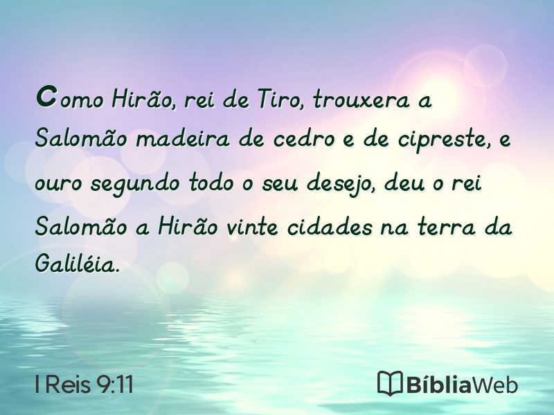 I Reis 9:11 em imagem para compartilhar