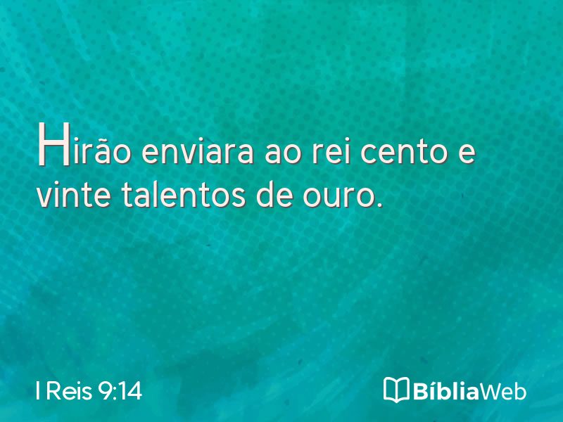 I Reis 9:14 em imagem para compartilhar