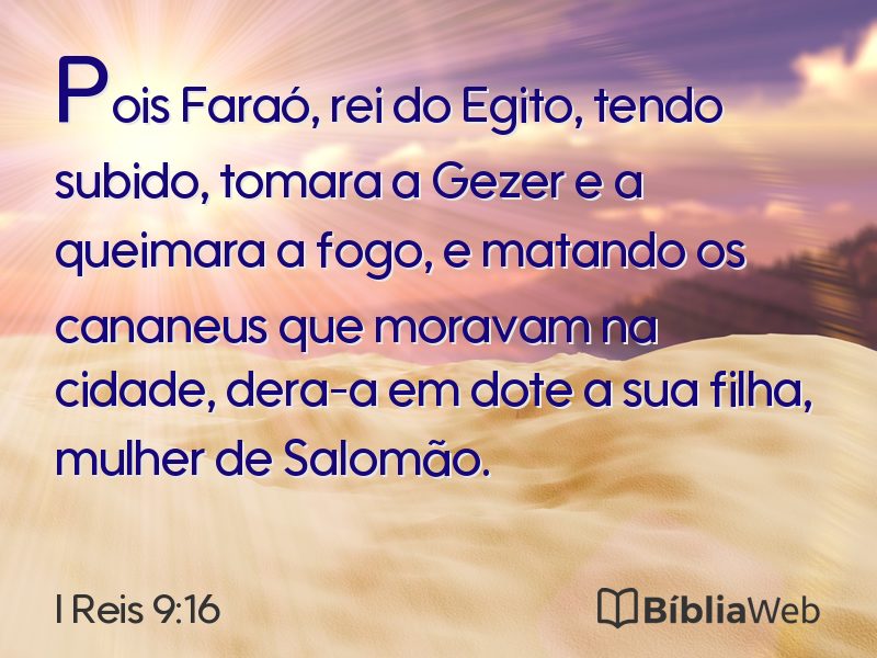 I Reis 9:16 em imagem para compartilhar