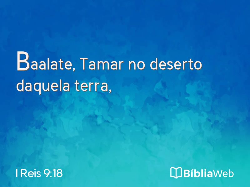 I Reis 9:18 em imagem para compartilhar