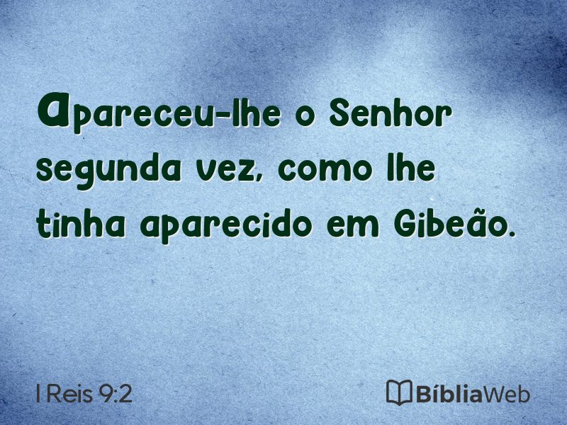 I Reis 9:2 em imagem para compartilhar