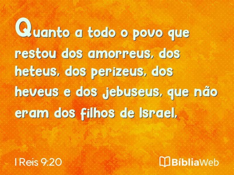 I Reis 9:20 em imagem para compartilhar