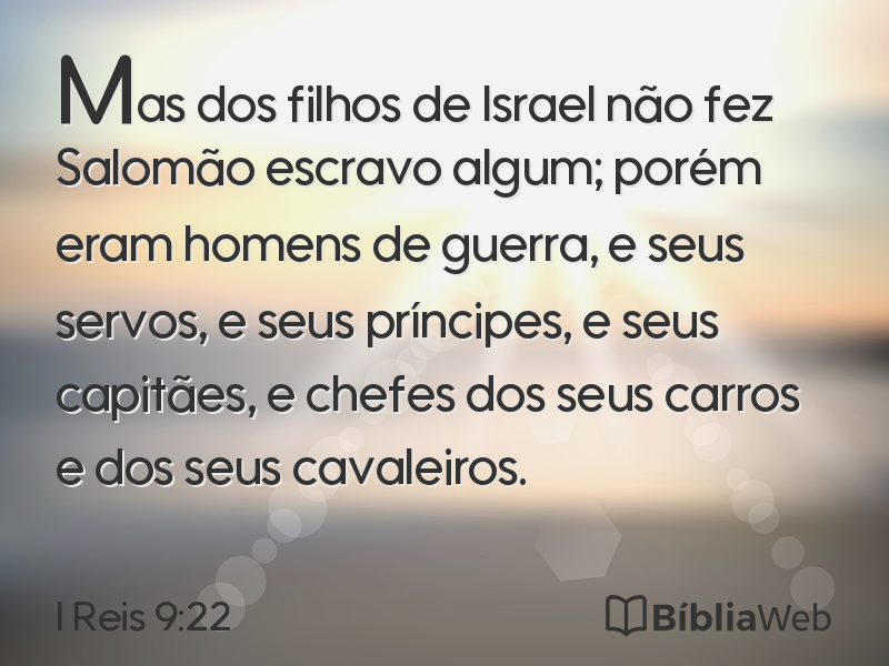 I Reis 9:22 em imagem para compartilhar