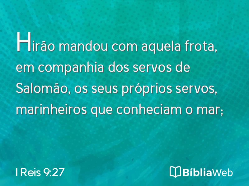 I Reis 9:27 em imagem para compartilhar