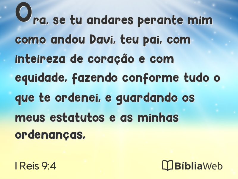 I Reis 9:4 em imagem para compartilhar