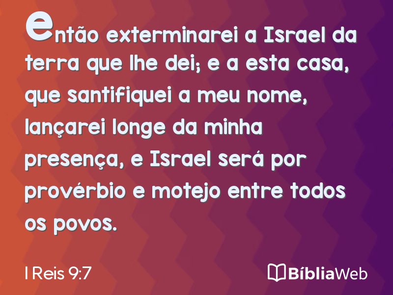 I Reis 9:7 em imagem para compartilhar