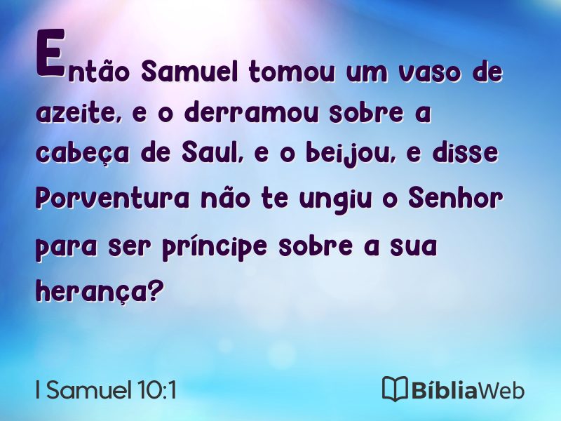 I Samuel 10:1 em imagem para compartilhar