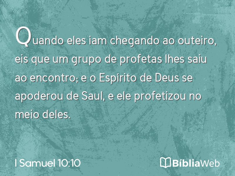 I Samuel 10:10 em imagem para compartilhar