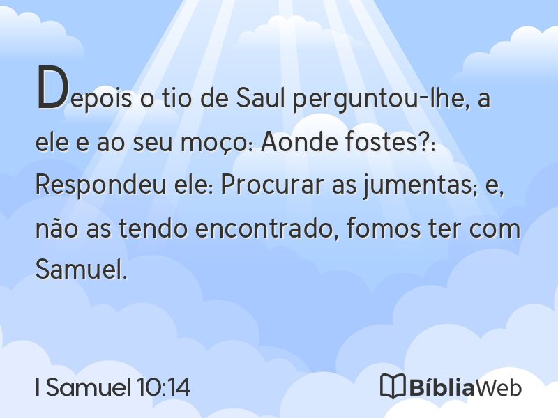 I Samuel 10:14 em imagem para compartilhar