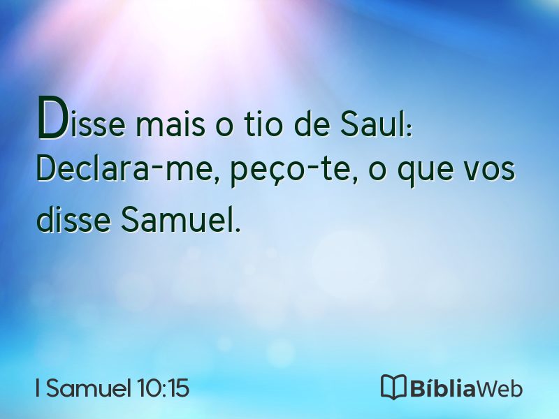 I Samuel 10:15 em imagem para compartilhar