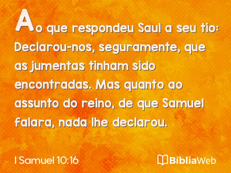 I Samuel 10:16 em imagem para compartilhar