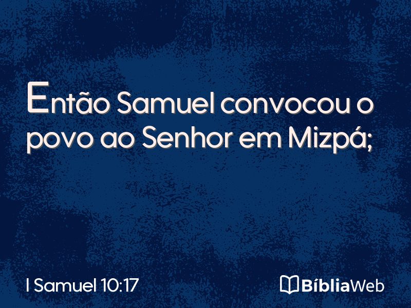 I Samuel 10:17 em imagem para compartilhar